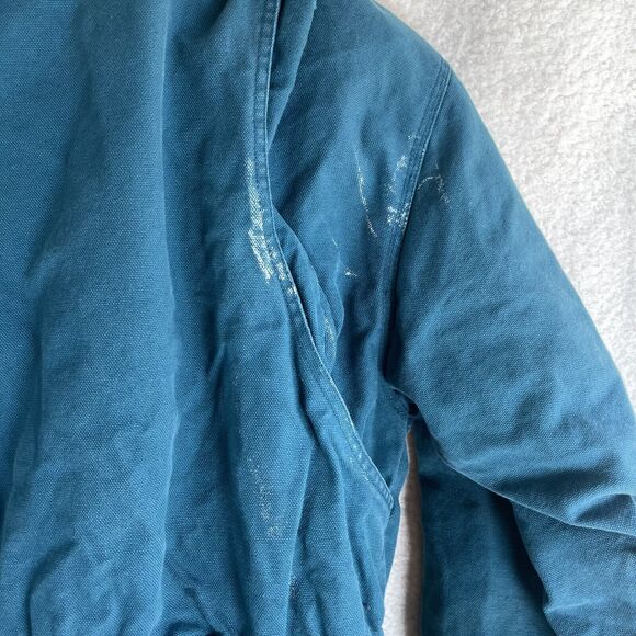 Vintage WearGuard Chore Coat Jacket Mens Large Blue Quilted Lined Canvas Work - Picture 13 of 16